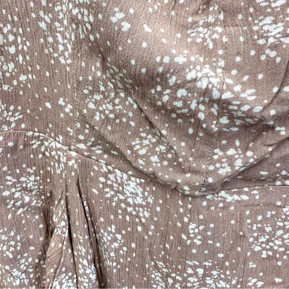 Urban Outfitters Kerriann blush pink floral print wide leg jumpsuit size Medium - Picture 8 of 16